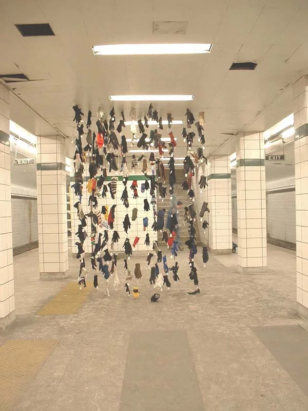 A site-specific installation in the lower Bay station of Toronto's TTC subway.