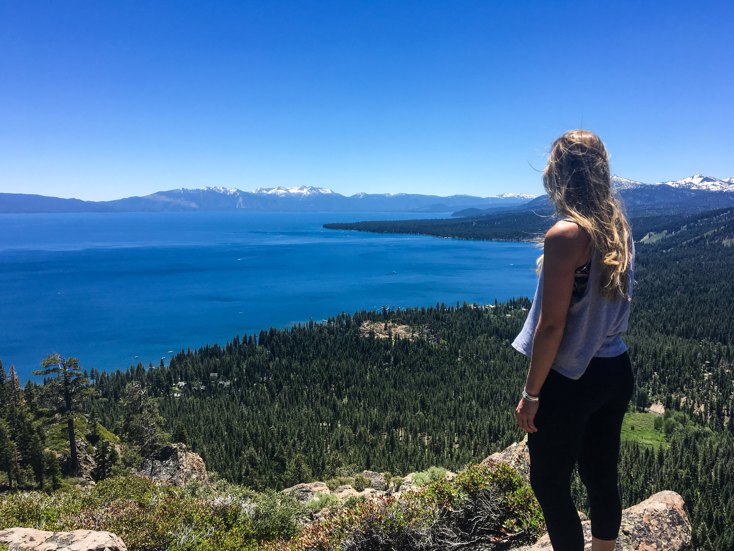 Kay enjoys the view from Spliff Cliff
