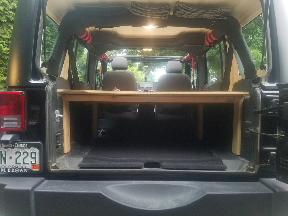 How to Build a Sleeping Platform in a Jeep Wrangler JKU — Adventures Kotli