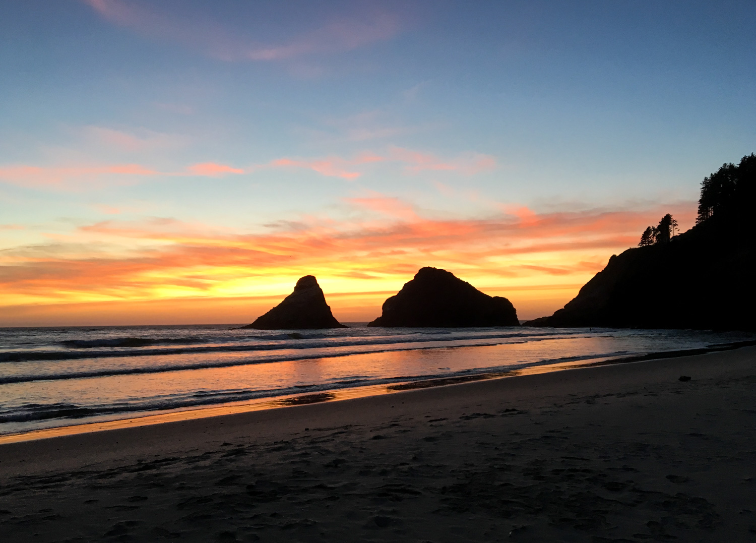 The Gorgeous Sunset from Heceta Head Viewpoint