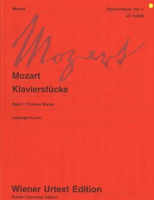 MozartPiano Pieces, Vol 1 UT50229