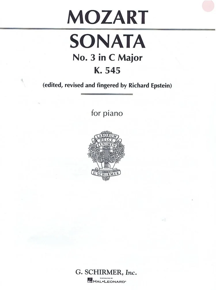 Mozart Sonata No. 3 in C Major K545 HL 50274100
