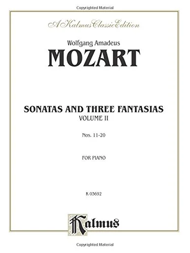 Mozart Sonatas and Three Fantasias, Volume II (Nos. 11-20) K03692
