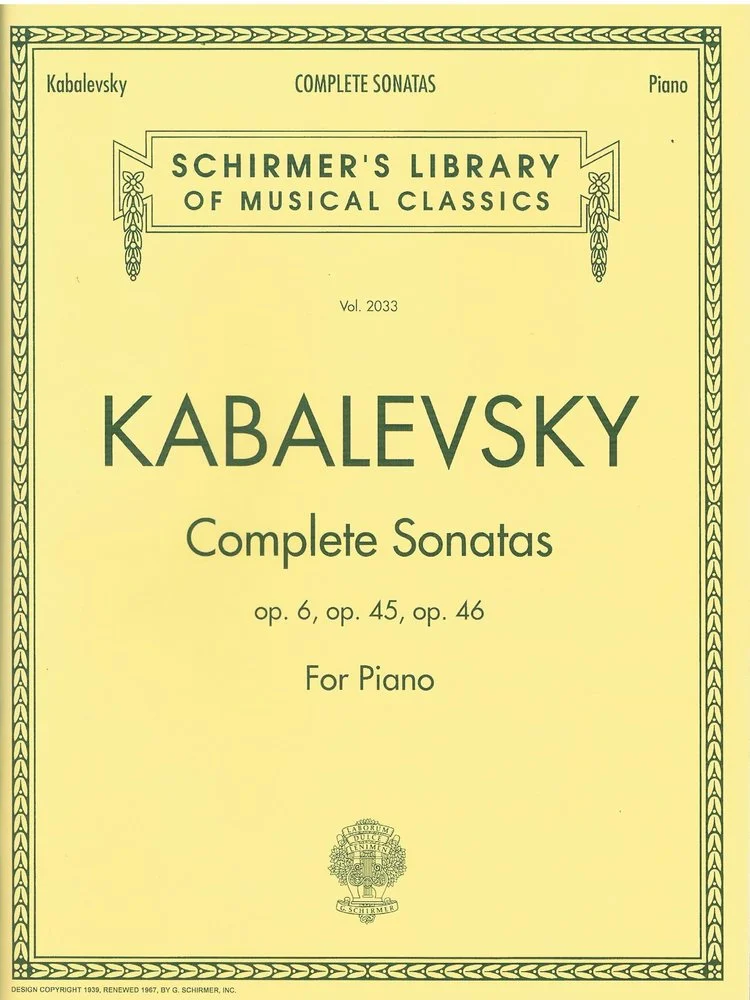Dmitri Kabalevsky – Complete Sonatas for Piano HL 50483237