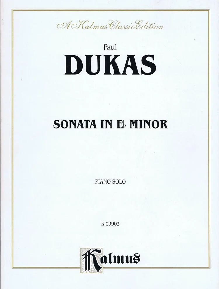 Dukas Sonata In Eb Minor Piano Solo Alfred K09903
