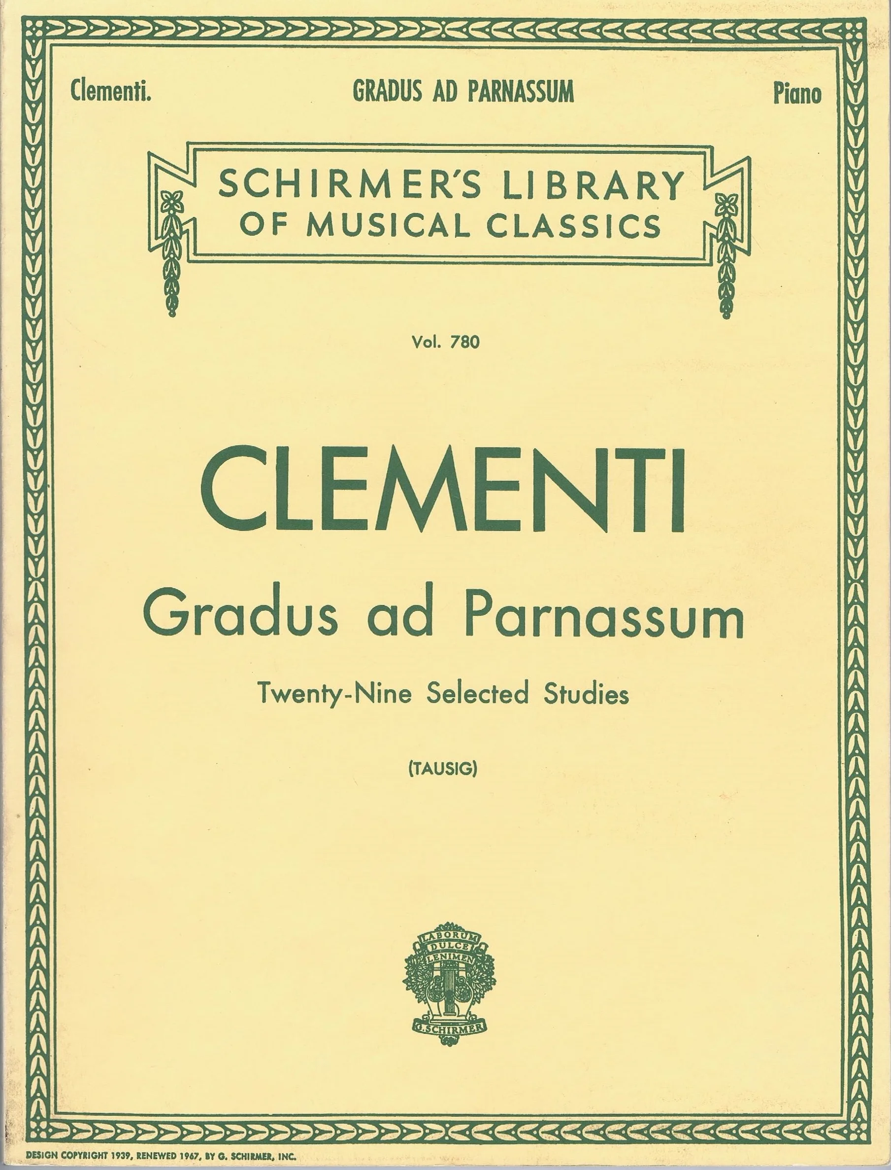 Clementi Gradus da Paranassum twenty-Nine Selected Studies (Tausig) HL 50256290
