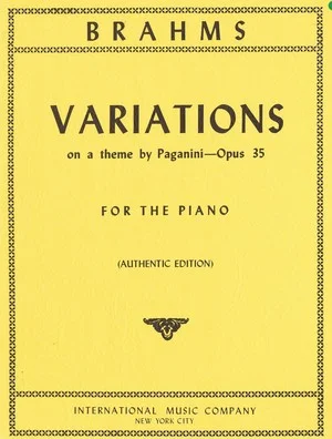 Brahms Variations on a theme by Gaganini-Opus 35 IMC 1040