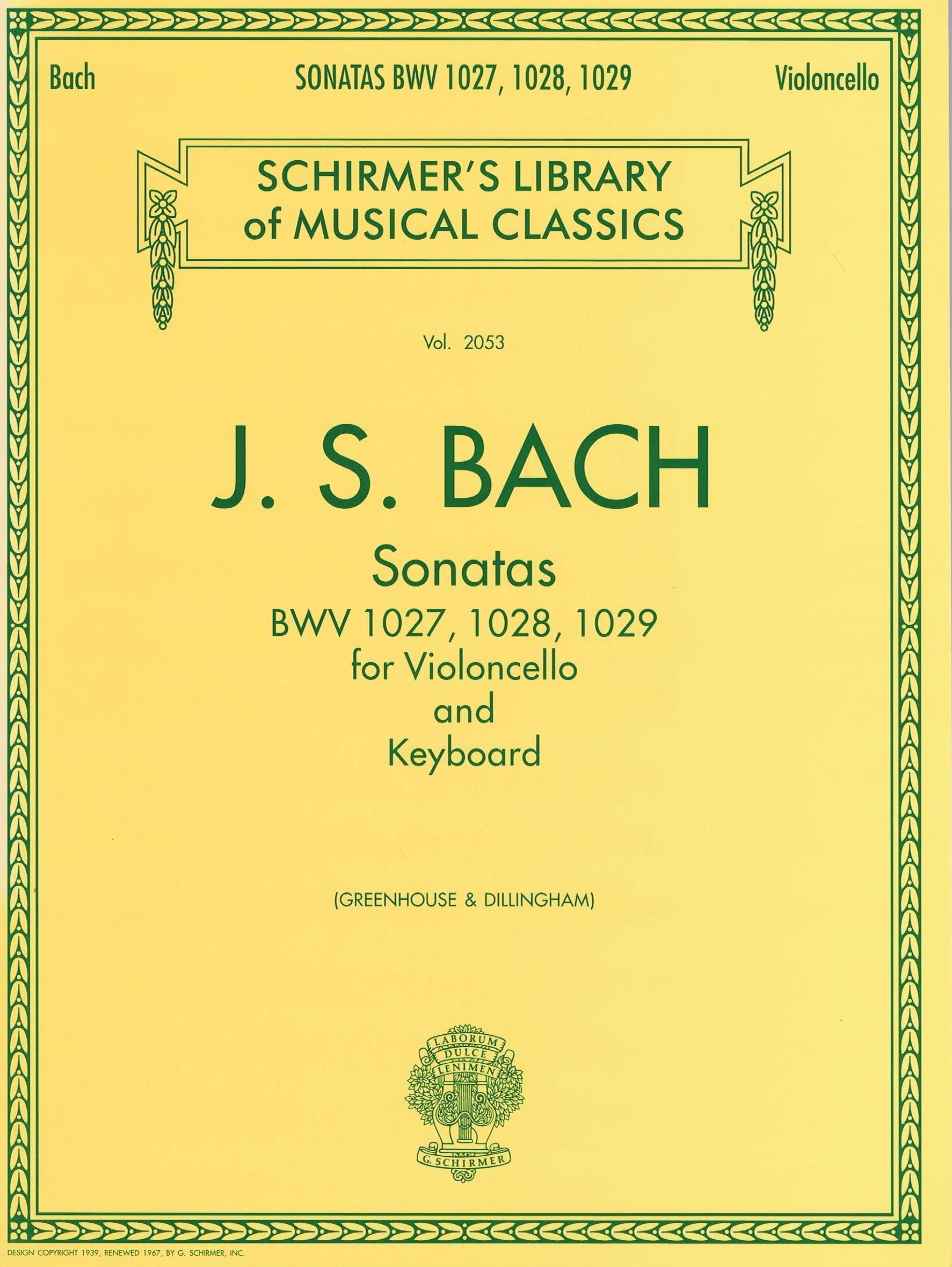 Bach Sonatas for Cello and Keyboard  BWV 1027, 1028, 1029 HL 50485851