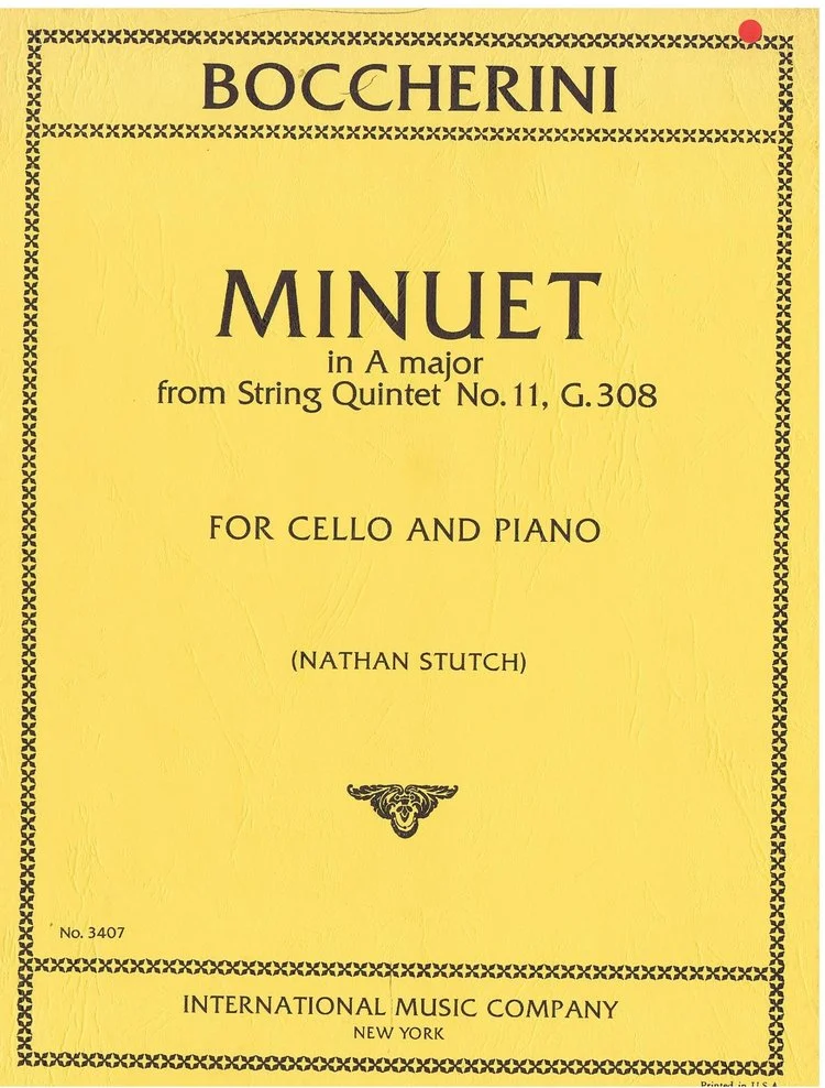 Boccherini Minuet in A major from String No.11, G.308 for Cello and Piano IMC 3407