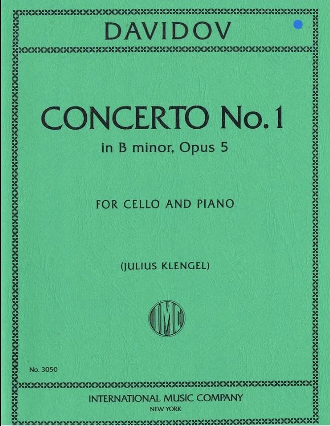 Davidov, Concerto No.1 in B minor, Opus 5 for Cello and Piano IMC 3050