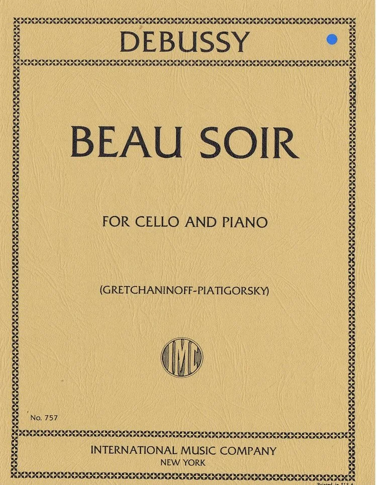 Debussy Beau Soir for Cello and Piano IMC 757