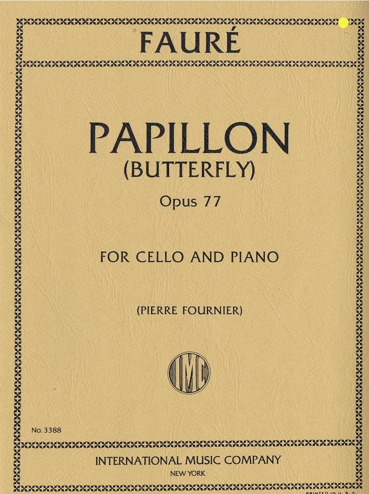 Faure Papillon Opus 77 for Cello and Piano IMC 3388