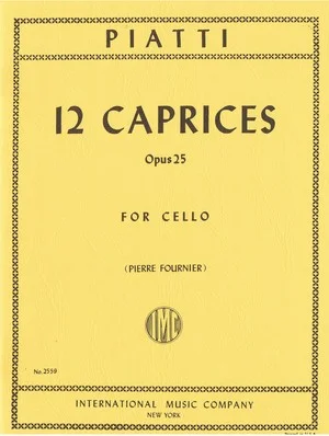 Piatti 12 Caprices Opus 25 for Cello IMC 2559