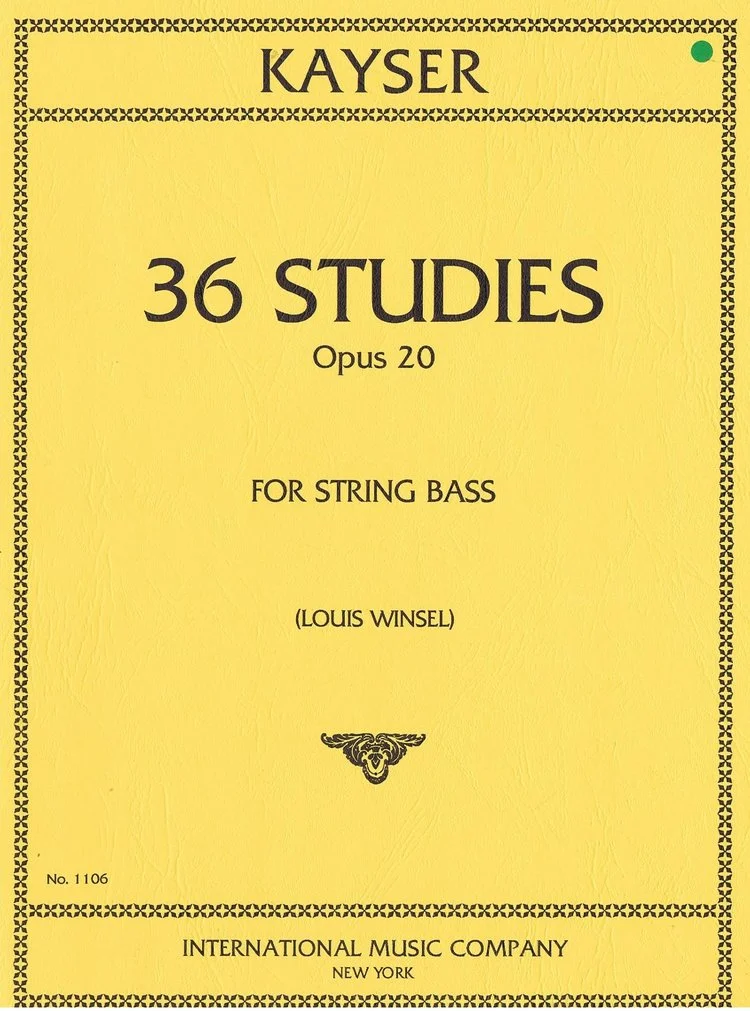 Kayser 36 Studies Opus 20 for String Bass IMC 1106