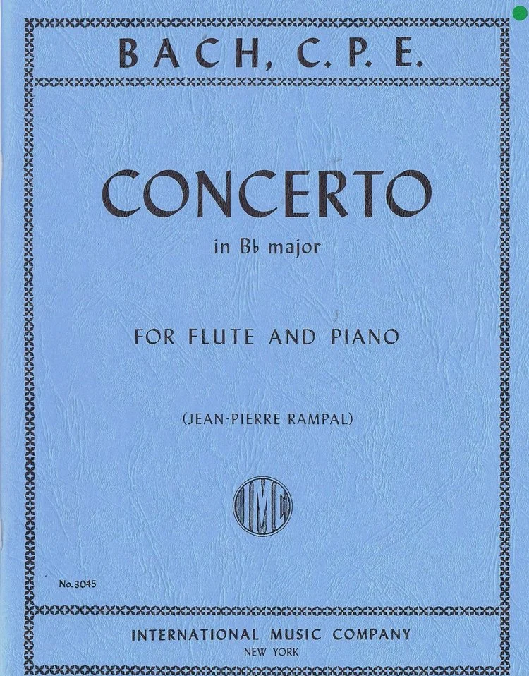 Bach Concerto in Bb major for Flute and Piano IMC 3045