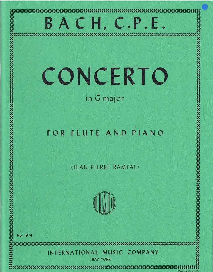 Bach Concerto in G major For Flute and Piano IMC 1974