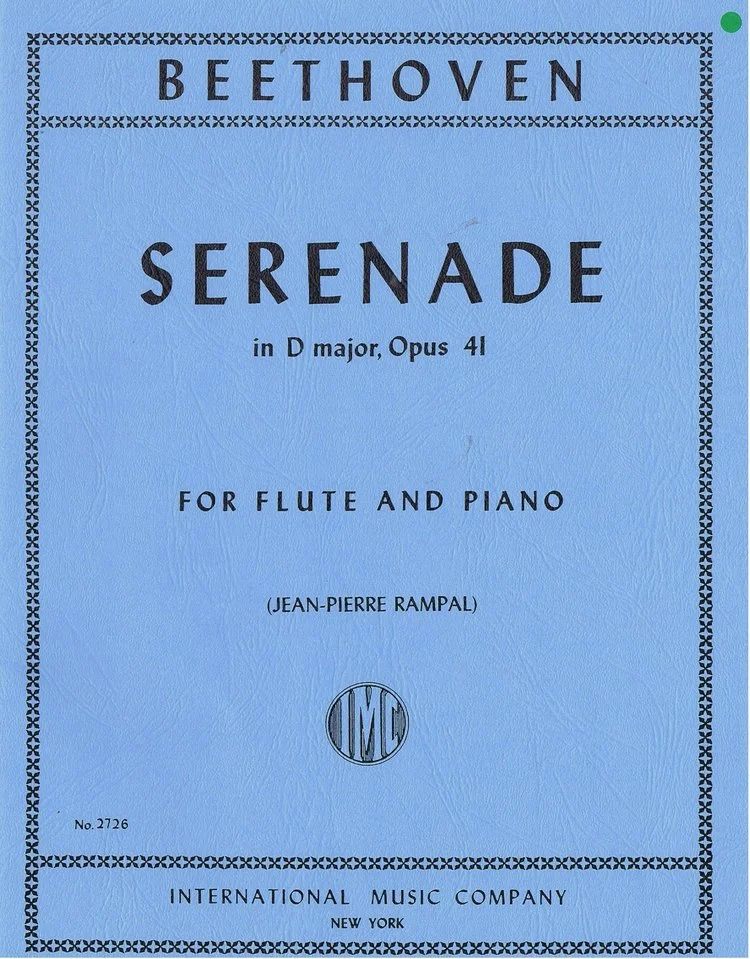 Beethoven Serenade in D major, Opus 41 for Flute and Piano IMC 2726