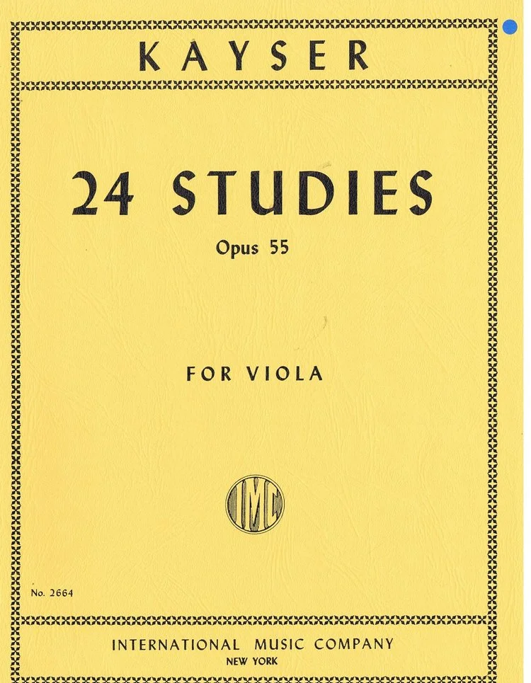 Kayser 24 Studies Opus 55 for Viola IMC 2664