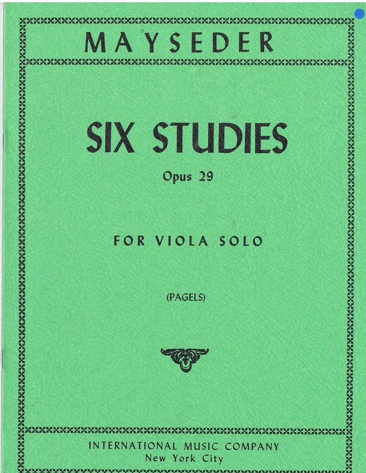 Mayseder Six Studies Opus 29 for Viola Solo IMC 3136