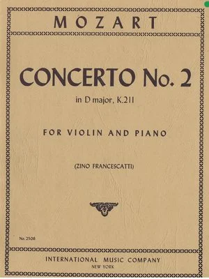 Mozart Concerto no.2 in D major, K.211 for Violin and Piano IMC 2506