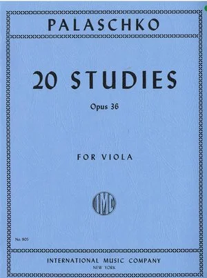 Palaschko 20 Studies Opus 36 for Viola IMC 905