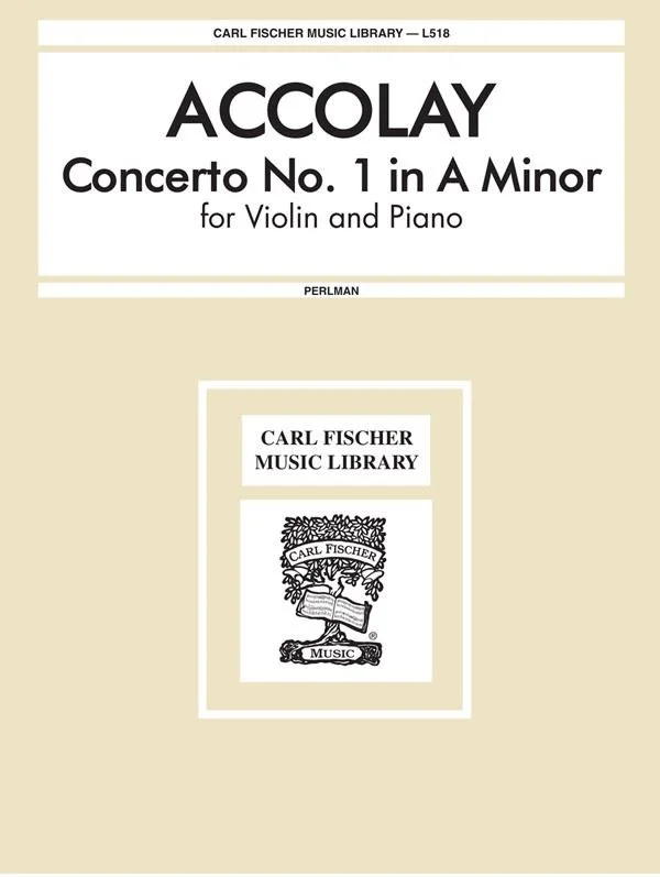 Accolay Concerto No.1 in A minor for Violin and Piano L518