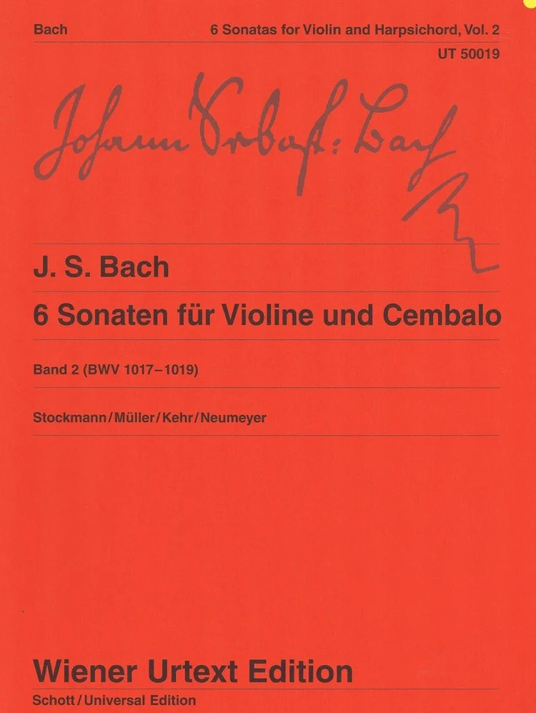 J.S. Bach 6 Sonatas for Violin and Cembalo, Vol 2 UT 50019