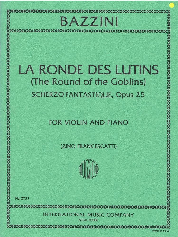 Bazzini La Ronde Des Lutins Scherzo Fantastique, Opus 25 IMC 2733