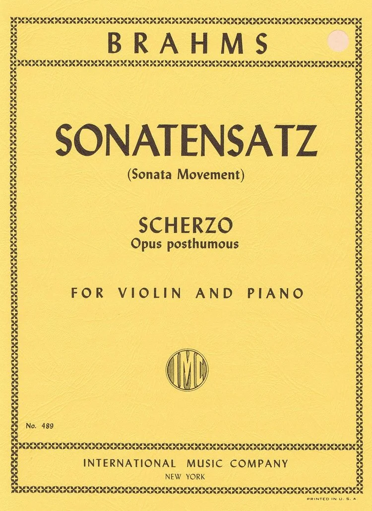 Brahms Sonatensatz (Scherzo) (Op. posth.) IMC 489
