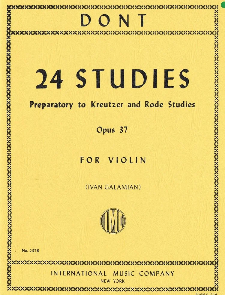 Dont 24 Studies, Opus 37 (Preparatory to Kreutzer and Rode Studies) IMC 2378