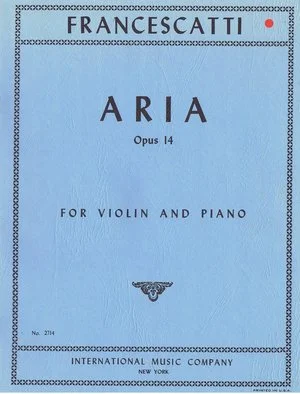 Francescatti Aria Opus 14 for Violin and Piano IMC 2714