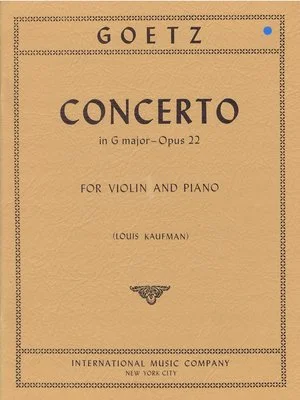 Goetz Concerto in G major, Opus 22 IMC 3249