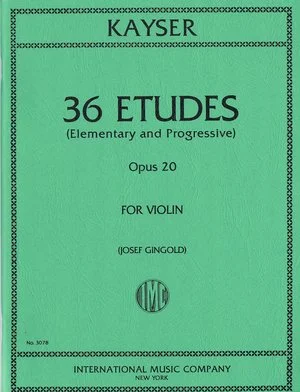 Kayser 36 Etudes (Elementary and Progressive) Opus 20 IMC 3078