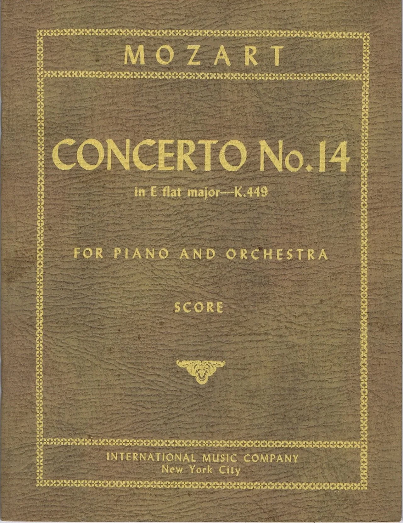 Mozart Piano Concerto No. 14 in E flat major, K. 449 IMC 1097