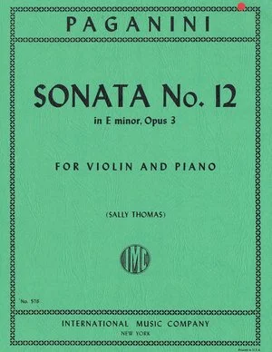 Paganini Sonata No. 12 in E minor, Opus 3 IMC 576