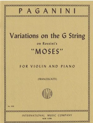 Paganini Variations on the G string (on a Theme from "Moses" by Rossini IMC 3191