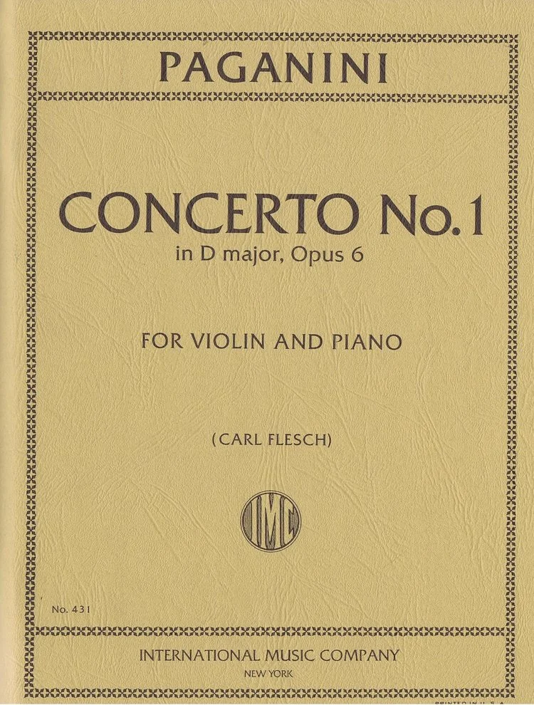 Paganini Concerto No. 1 in D major, Opus 6 with Cadenzas by FLESCH and SAURET IMC 431