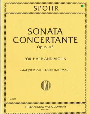Spohr Sonata Concertante, Opus 113 for Violin and Harp (or Piano) IMC 3213