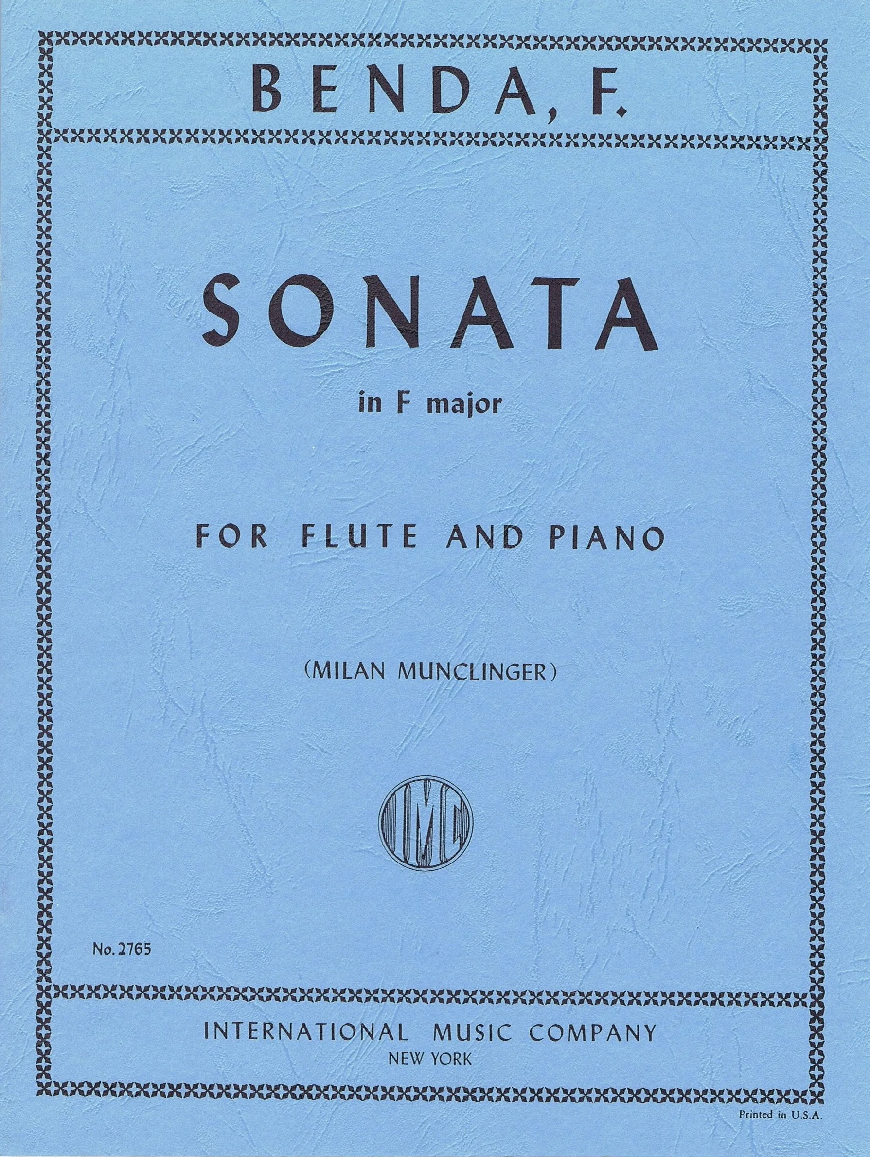 Benda Sonata in F major IMC 2765