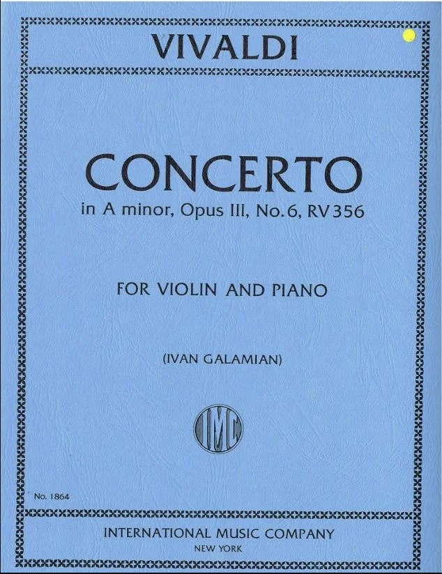 Vivaldi Concerto in A minor, RV 356 (Opus 3, No. 6) IMC 1864