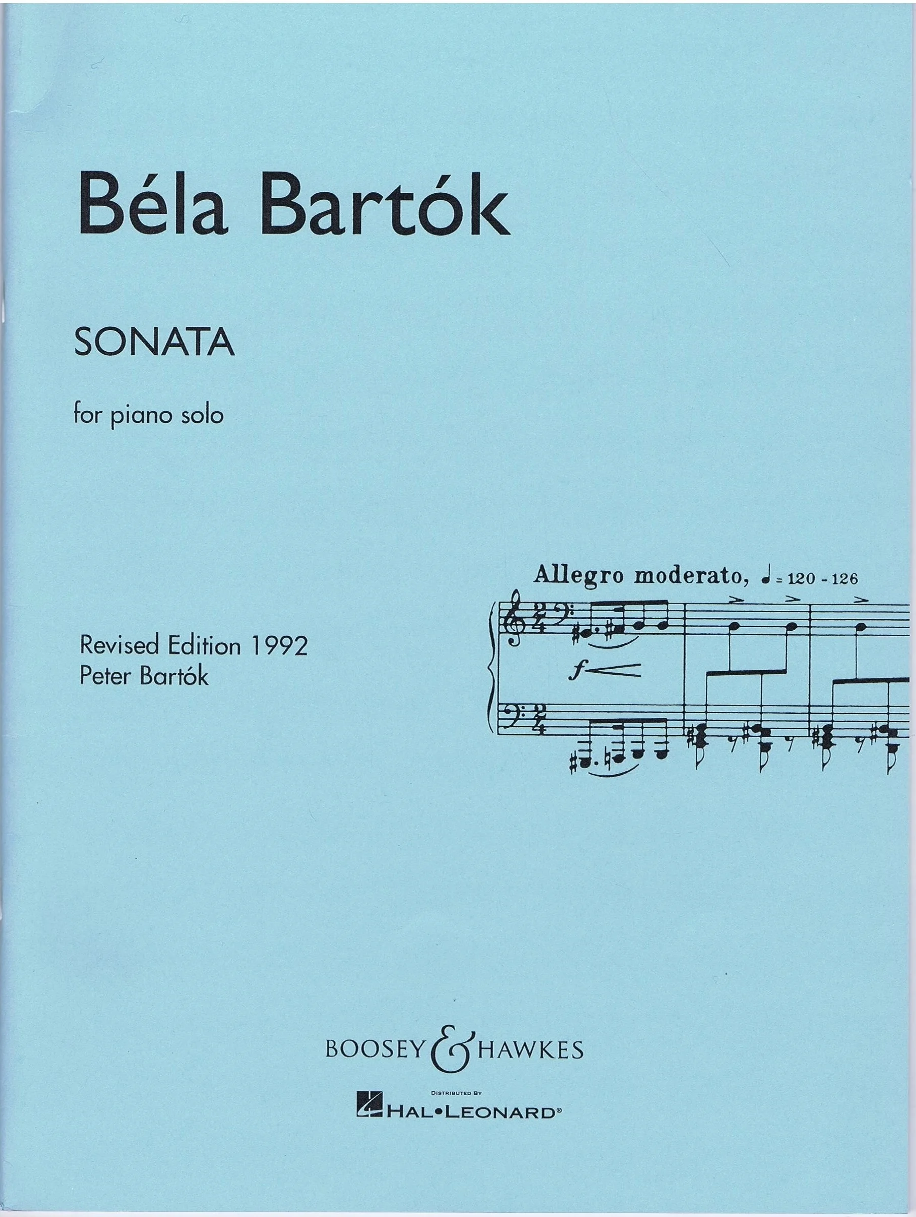 Bela Bartok Sonata for Piano (1926) HL 48002597