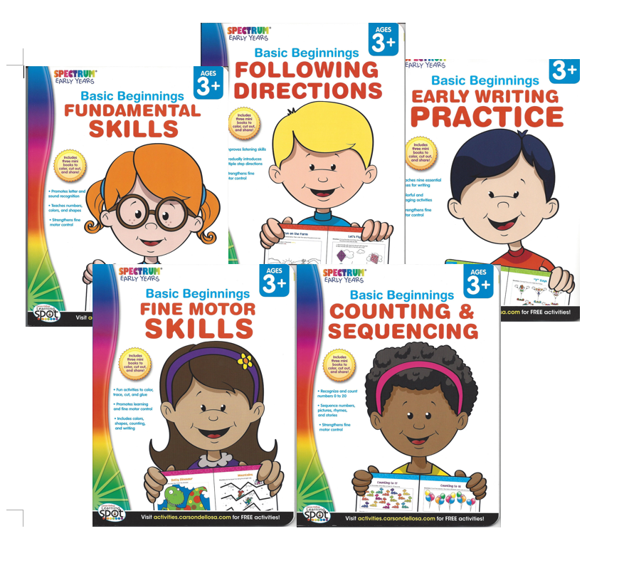 Spectrum Basic Beginnings Workbook Ages 3+