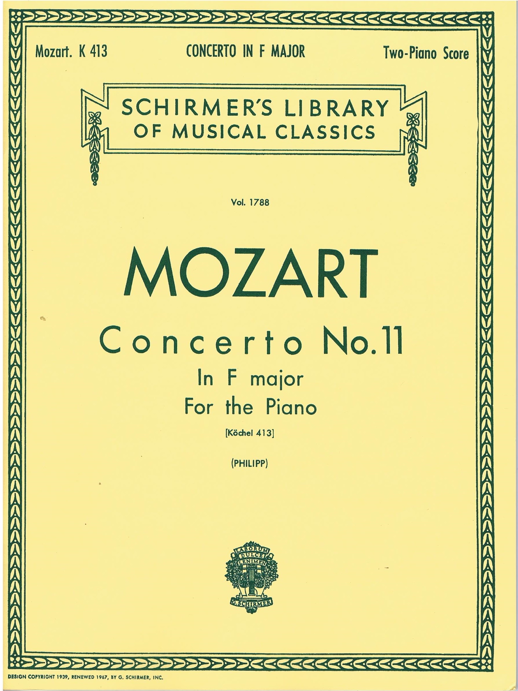 Mozart Concerto No. 11 in F, K.413 HL 50261750