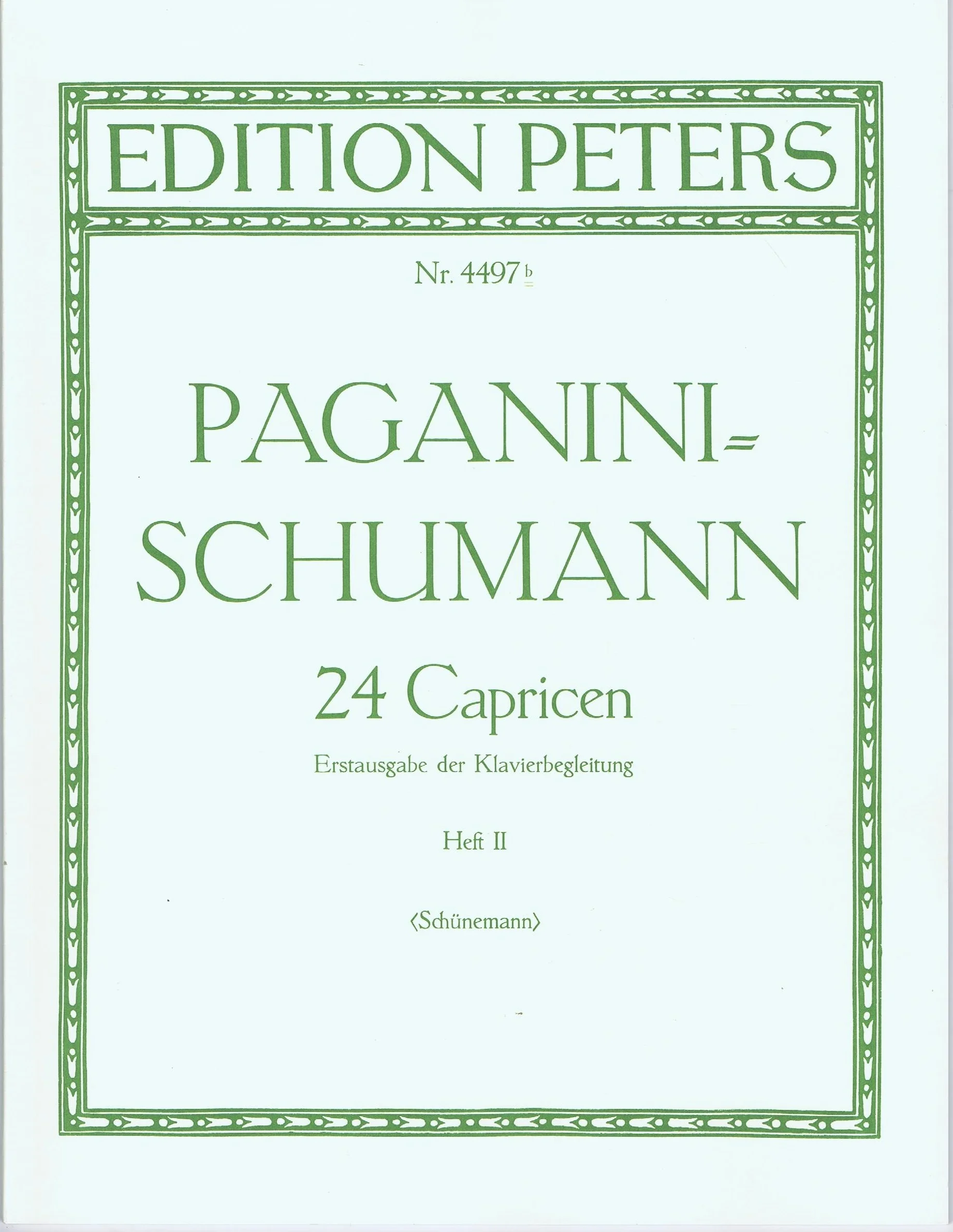 Paganini, Schumann 24 Caprices for Violin Vol.2 Op.1 No.13-24 EP 4497B
