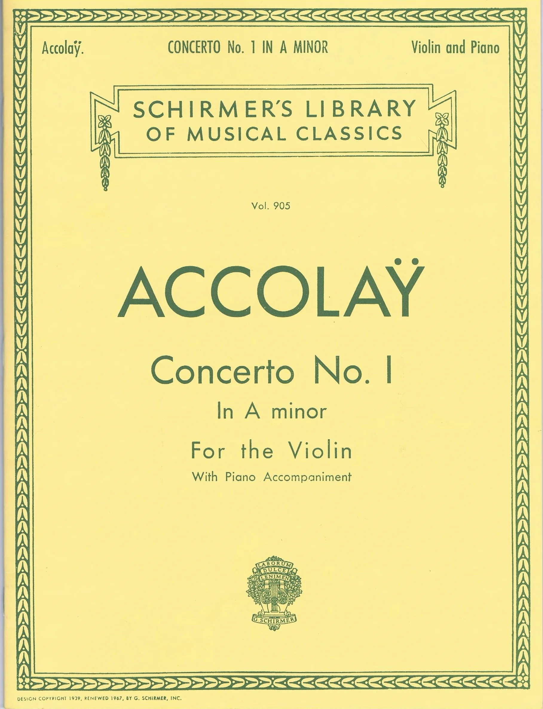 Accolay Concerto No. 1 in A Minor HL 50256870