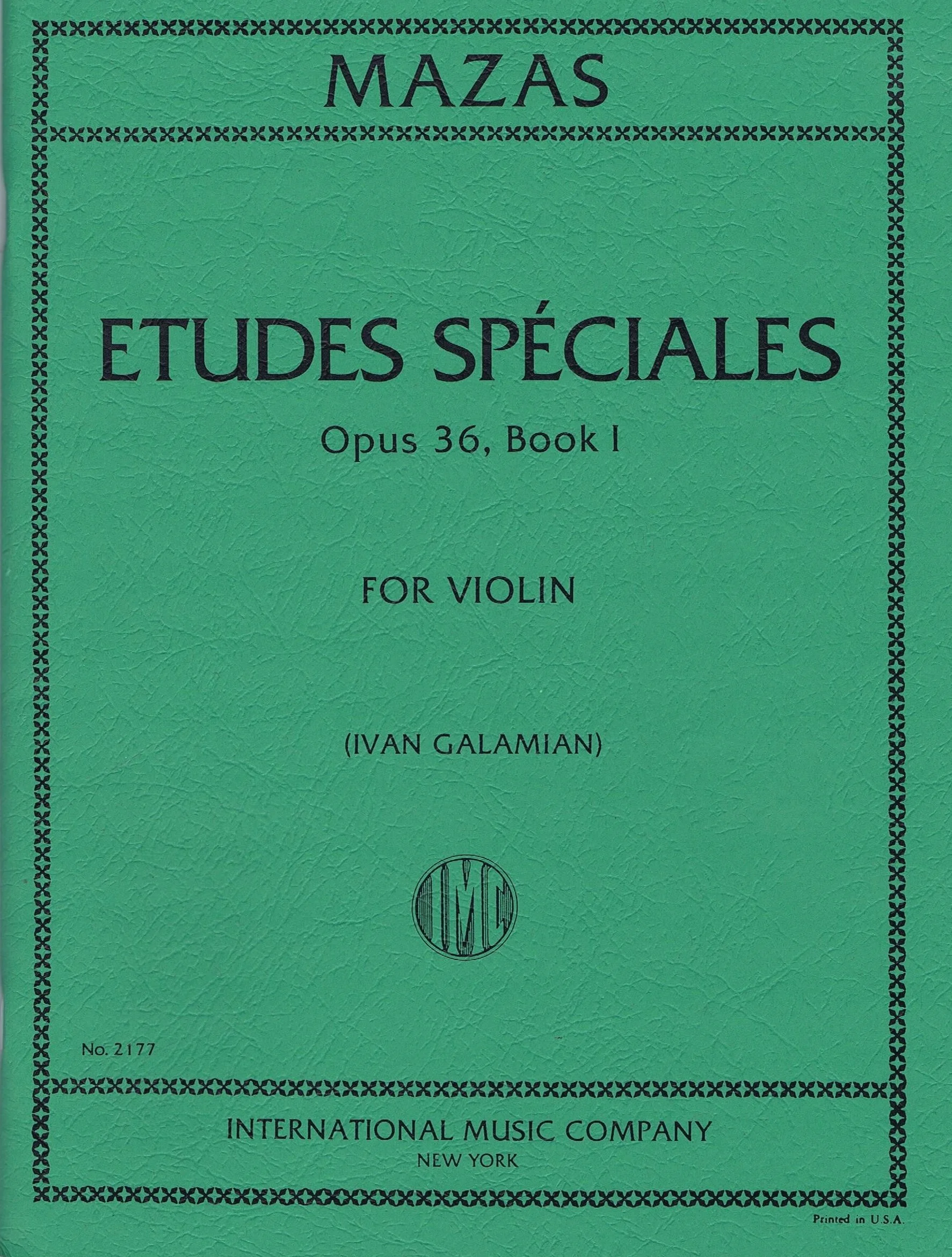 Mazas Études Spéciales, Opus 36, No. 1 IMC 2177