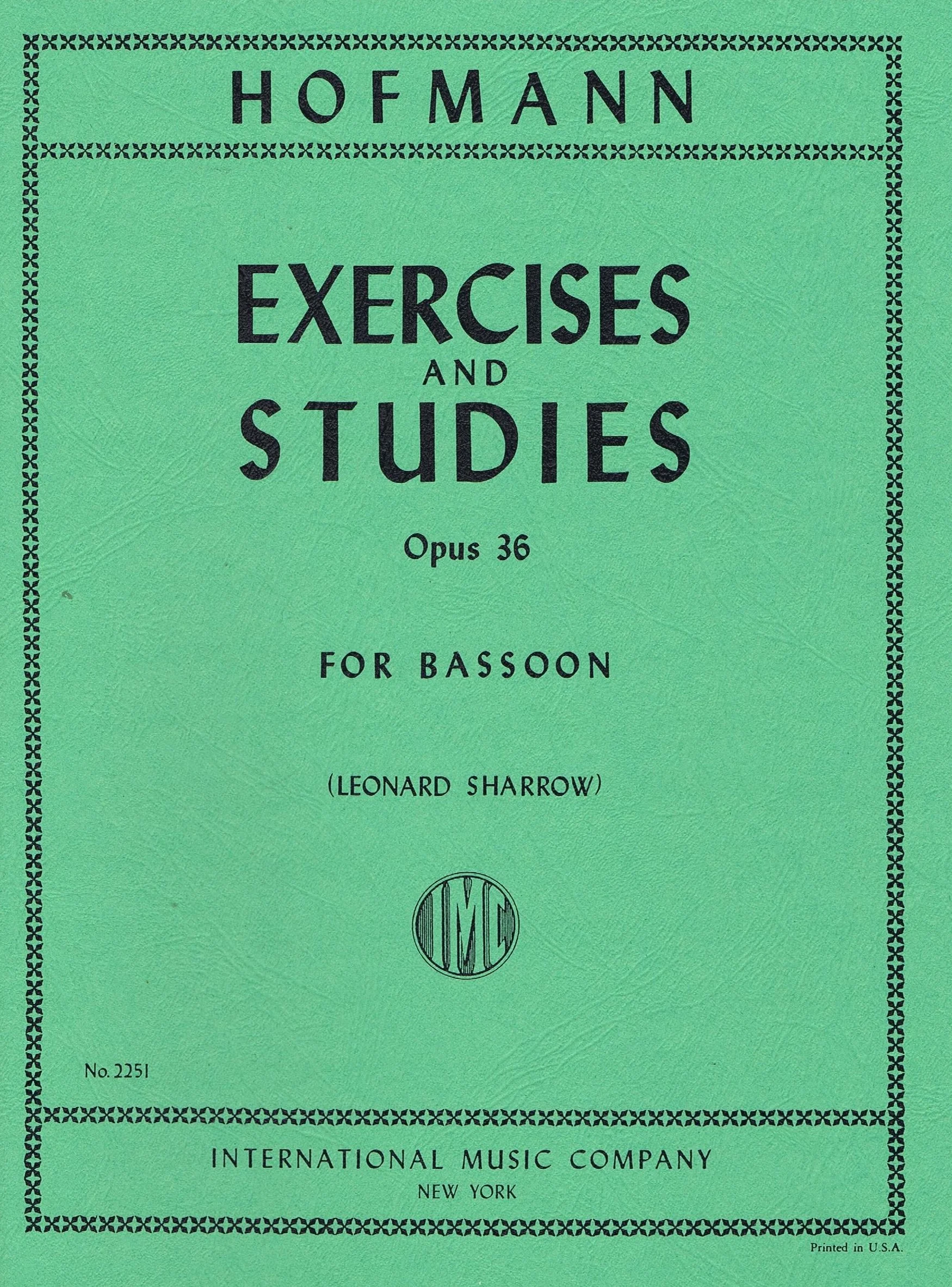 Hofmann Exercises and Studies Opus 36 IMC 2251