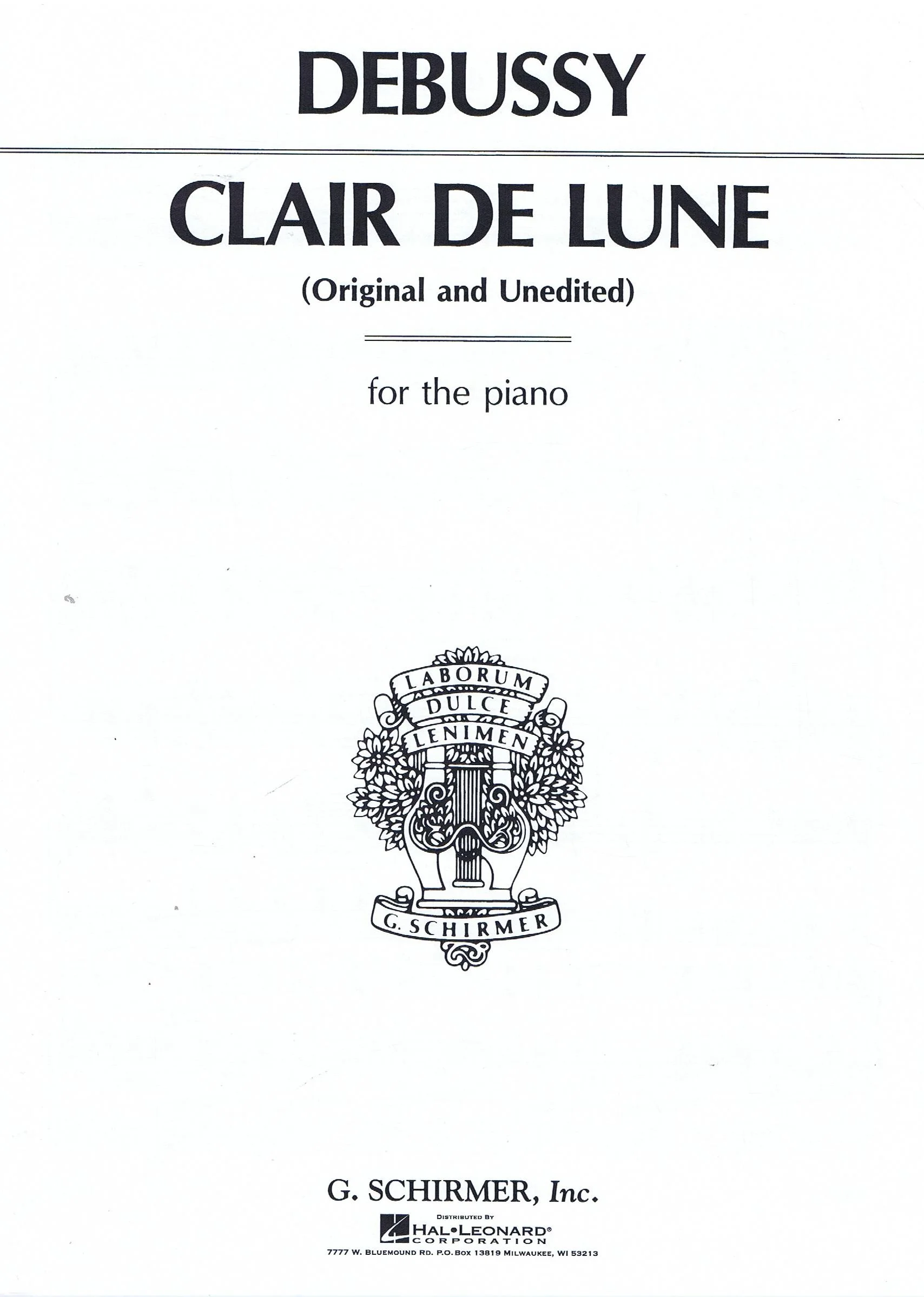 Debussy Claire de Lune HL 50289010