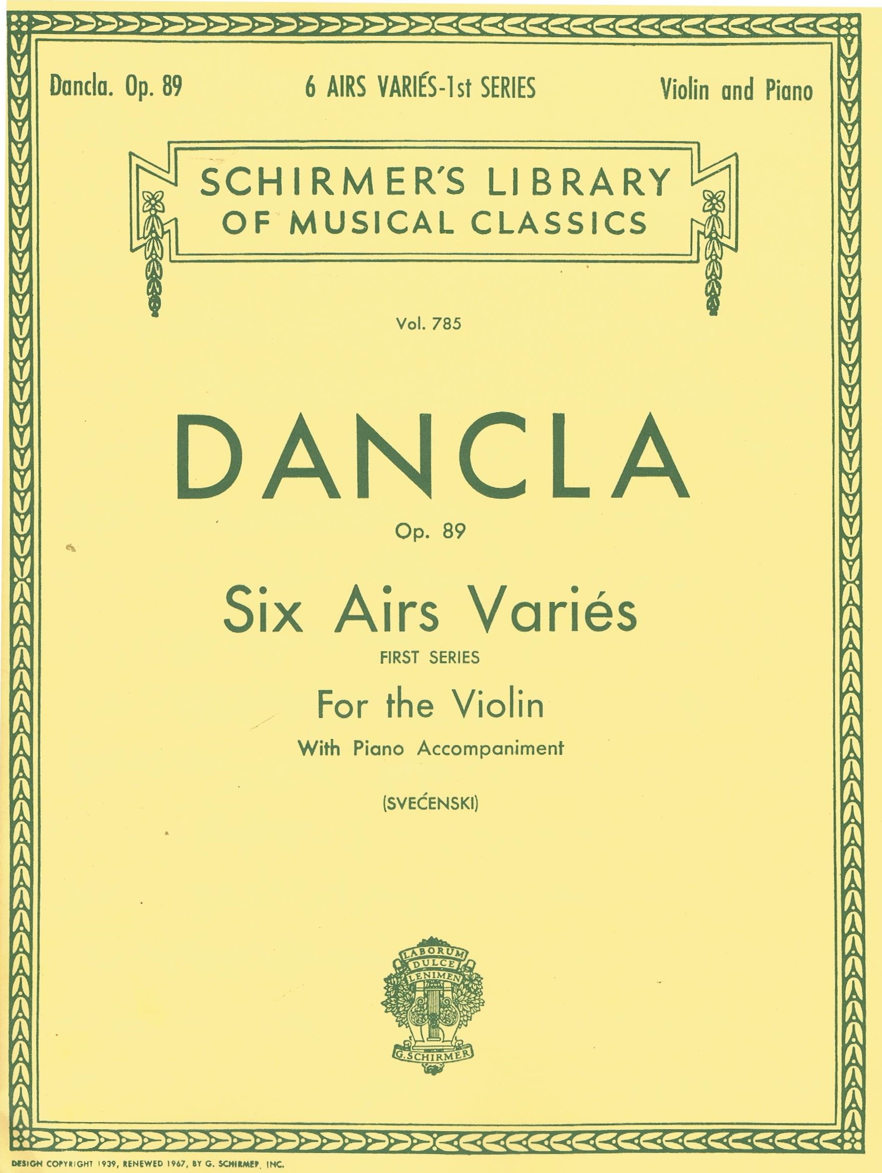 Dancla 6 Airs Variés, Op. 89 HL 50256340