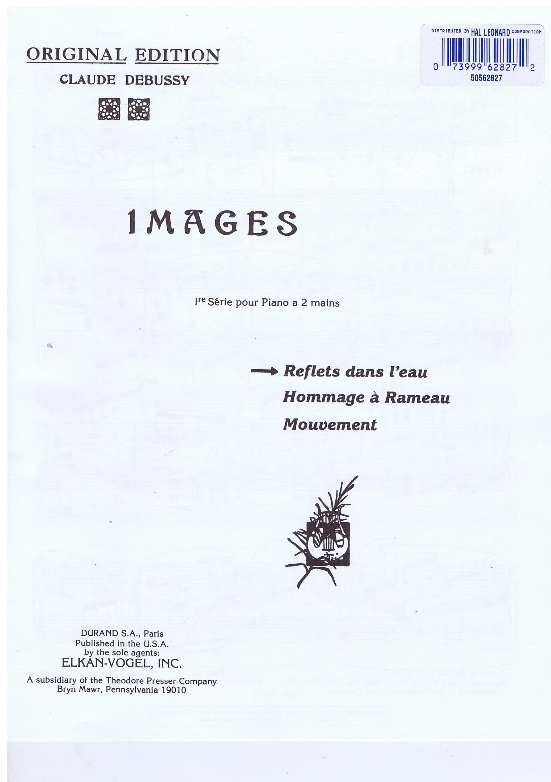 Debussy Reflets dans l'eau (Images) HL 50562827